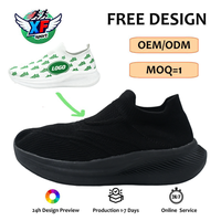 Chaussures de marche à semelle épaisse personnalisées en gros, baskets athlétiques légères à motif en maille mate, design personnalisé, chaussures de sport, faible MOQ