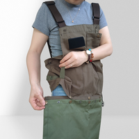 Tablier sans manches réutilisable et tendance, type bavoir, pour la maison, la cuisine, les salons de thé et de café, les serveurs, le jardinage, les fleuristes, le dessin - Unisexe