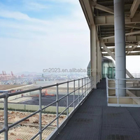 Système de main courante à rotule galvanisée pour extérieur, durable pour passerelle et plateforme, avec supports de poteaux utilisés, facile à installer, industriel