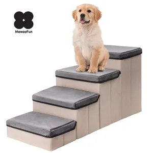 MewooFun Wholesales Dog Stairs Ramp Foldable Pet Step Stairs For Dogs