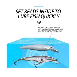 Matériel de pêche en plein air ABS en plastique dur méné noir vente en gros exquis leurres de pêche flottants méné - Product Image 3