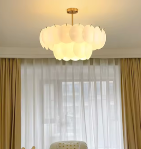 Zeal Lighting Hot Selling Simple Glass White Bubble <b>Light</b> <b>for</b> Living <b>Room</b> Modern Gold Nordic Pendant <b>Light</b> - Product Image 1