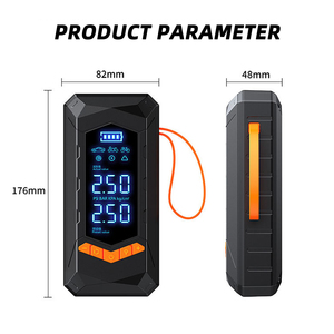 Mini compresseur d'air portable sans fil 150 PSI avec batterie au lithium 6000 mAh pour gonflage de pneus de voiture, moto et vélo - Product Image 6