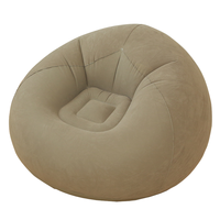 Fauteuil gonflable d'extérieur individuel en PVC floqué pour salon