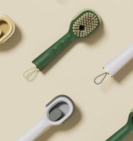 Brosse à linge multifonctionnelle DS2997, brosse à chaussures à poils doux, brosse à nettoyer les chaussures avec distributeur de savon, brosse à chaussures en daim