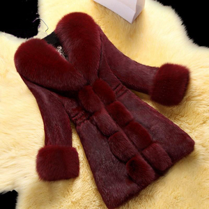 Cuello <span class=keywords><strong>de</strong></span> piel <span class=keywords><strong>de</strong></span> zorro <span class=keywords><strong>de</strong></span> imitación tamaño grande cuerpo delgado <span class=keywords><strong>abrigos</strong></span> <span class=keywords><strong>de</strong></span> piel sintética para mujer abrigo <span class=keywords><strong>de</strong></span> lujo abrigo <span class=keywords><strong>de</strong></span> piel <span class=keywords><strong>de</strong></span> visón - Product Image 2