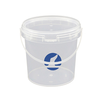 Récipients de crème glacée de biscuits de marque personnalisée matériel de pp rendu hermétique 1/2/3/4/5/6/7/8/9/10 L seau en plastique de beurre d'arachide