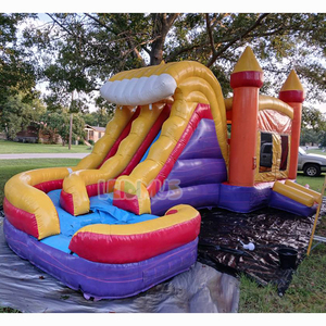 Castillo Inflable con Tobogán de Agua y <span class=keywords><strong>Piscina</strong></span> de Chapoteo para Diversión Veraniega - Product Image 1