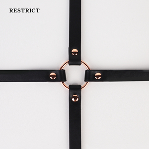 Harnais en cuir PU punk BDSM pour femmes, <span class=keywords><strong>cage</strong></span> de soutien-gorge, dispositif de retenue, taille unique, lingerie de poitrine réglable, exercices de Kegel - Product Image 4