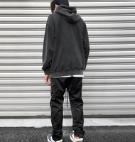 Sweat à capuche en molleton 100 % coton, délavé et vieilli, avec logo personnalisé, nouvelle mode 2026, pour homme, style vintage ample et surdimensionné