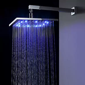 Cabezal de <span class=keywords><strong>Ducha</strong></span> LED Cuadrado de 30 cm (12 Pulgadas), con Cambio de Color, Luminoso, de Latón, Ultrafino, Tipo Lluvia, para Baño de Hotel o con Espejo - Product Image 3