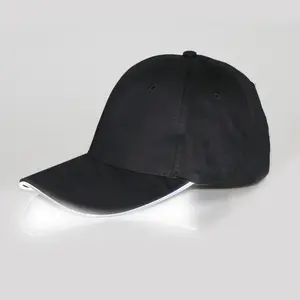 BSBH Customized Printing Cotton Led Hat Lighted Glow Caps Flashing Luminous Baseball Led Cap