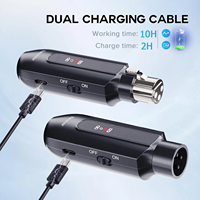 Émetteur et Récepteur Audio Microphone Portable et Simple UHF Sans Fil XLR 1 Paire, Câble en Deux Modes