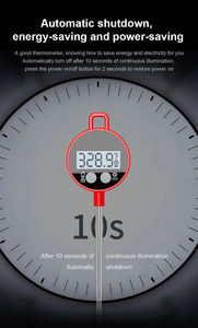 Мгновенное считывание цифровой термометр для мяса IPX6 Водонепроницаемый белый ЖК-дисплей с подсветкой Еда Барбекю Молоко Кофе Молоко молоко с 304ss зонд - Product Image 6