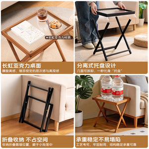 Modern minimalist combination coffee <b>table</b>, suitable for small apartments, rental rooms, multi-functional glass living room - Product Image 4