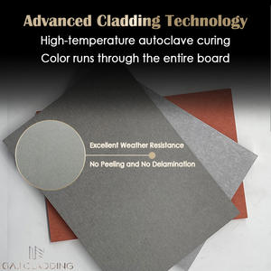 GAJ Arsitektur Modern Pelapis Dinding Tahan Api Tahan Air dengan Sistem Rain Screen dari Papan Semen Serat Berwarna untuk Eksterior - Product Image 3