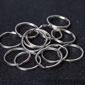 Llavero de plata, llavero plano, conectores de anillo dividido de 30mm/llavero de Metal de 1,2 pulgadas/llavero de doble bucle, gancho de cadena colgante - Product Image 2