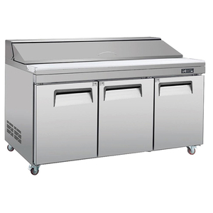 Réfrigérateur à salade en acier inoxydable pour bar à salades, table de préparation de salades, <span class=keywords><strong>pizza</strong></span>, sandwich, vitrine de préparation sous le comptoir - Product Image 3