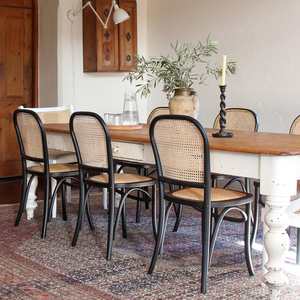 Sedie da pranzo in legno massello in Rattan reale banchetti impilabili per matrimoni salotti all'aperto Barbeque Parks ville scantinati - Product Image 1