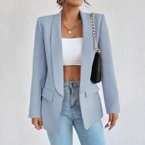 Costume professionnel de bureau pour femmes grande taille S3XL Blazer et pantalon 2 pièces, ensembles de blazers à manches longues/