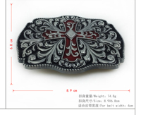 GRAND Antique Argent Fleur Gravé Vintage Métal Croix Western Cowboy Boucle De Ceinture Fit 38mm Sangle