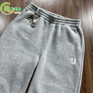 <span class=keywords><strong>Pantalon</strong></span> de survêtement décontracté surdimensionné en coton 100 % pour homme, coupe large, couleur unie, style streetwear personnalisé - Product Image 2