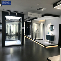 Vitrine moderne sur mesure pour carreaux, avec cadre métallique pour montage facile, pour salle de bain, salle de douche, articles sanitaires, salle d'exposition de carreaux