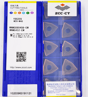 ZCC-CT WNMG080408 EM YBG205 Inserto de torneado de carburo con revestimiento de diamante, herramienta de torno CNC HRC60 para acero, en caja