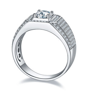 Bague en <span class=keywords><strong>argent</strong></span> 925 durable avec moissanite pour homme, <span class=keywords><strong>prix</strong></span> <span class=keywords><strong>d</strong></span>'usine, qualité supérieure - Product Image 2