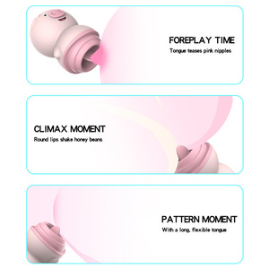 Wiederaufladbarer Mini-Klitorisvibrator für Frauen mit Zungenähnlicher Stimulation Schweine-Leck-Vibrator - Product Image 6