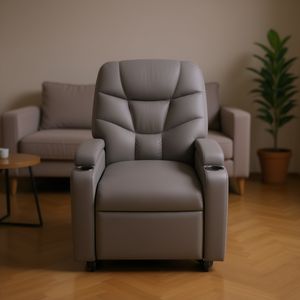 Sillón de Masaje Eléctrico Gris Reclinable, Masaje Corporal Completo, Uso Doméstico, Enchufable, 110-240v - Product Image 2