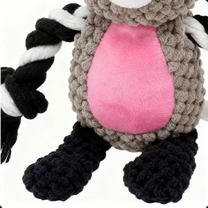 Squeaky karikatür peluş köpek oyuncaklar halat tilki kurbağa domuz tasarımı ile römorkör savaş Interactive interaktif çiğnemek oyuncaklar diş temizleme günlük oyun - Product Image 4