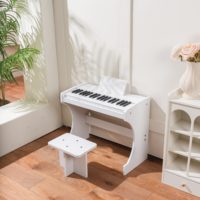 Piano pour enfants personnalisé en bois avec 37 touches, ensemble complet, comprenant une chaise en bois, clavier de piano électronique pour usage domestique