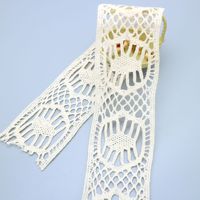 ERKOUMI Dentelle au crochet en coton, joli ruban de dentelle pour la décoration de bonnets de bébé, sacs cadeaux de festival, pochettes en tissu, matériel de couture