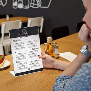 A4 Message Holder Vertical <b>Clear</b> Acrylic Stand Notice Display For Restaurants Hotels Bars Offices A4 Size - Product Image 4