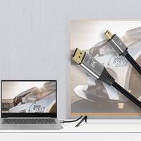Câble Mini DP vers Mini DP tressé 8K 60Hz, transmission bidirectionnelle DP 1.4 7680x4320