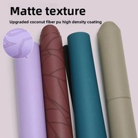 Tapis de yoga portable, pliable et durable en caoutchouc naturel, 5 mm, extra large 68 cm, multi-usages, esthétique, professionnel, antidérapant
