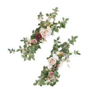 Цветочные украшения для свадебных стульев, декор для прохода, церковные искусственные цветы, цветочная композиция в оттенках розового и кремового, фон для мероприятий, розовые композиции для вечеринок на открытом воздухе - Product Image 5