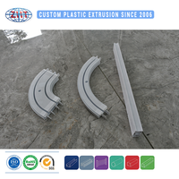 Profilé d'extrusion plastique personnalisé PVC/ABS/PP/UHMWPE pour système de rail de rideau de plafond