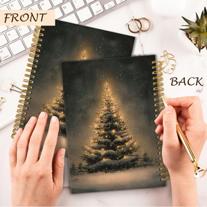 Carnets de notes personnalisés avec logo, série Noël, reliure spirale, couverture en <span class=keywords><strong>papier</strong></span>, journal à double spirale, blocs-notes - Product Image 1