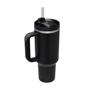 Magazzino USA 40oz H1.0 H2.0 Tumbler a flusso doppia parete in acciaio inox vuoto isolato tazze da viaggio con manico