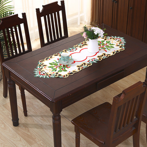 Á hậu bàn thêu giáng sinh tinh tế được sử dụng để trang trí phòng ăn phòng khách cho bữa tiệc giáng sinh - Product Image 5