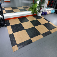Tapis de sol en caoutchouc pour salle de sport, haute densité, absorbant les chocs, pour centre de fitness commercial, écologique et sûr