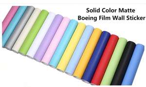 DUUEIHHUER Papier de Contact Moderne de Couleur Unie PVC Imperméable Rouleau de Papier Peint Décoration de Chambre Surface Givrée Autocollant Mural Meubles - Product Image 2