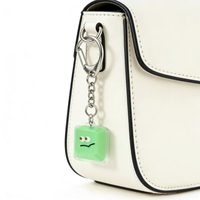 Porte-clés mousqueton amusant en plastique en forme de bouton de clavier 3D, breloque porte-bonheur anti-stress, design créatif