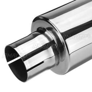 Silenciador de Escape para Automóvil de Acero Inoxidable de 2"/2.25"/2.5" (51mm/63mm/57mm), Resonador, Punta de Silenciador Cromada, Sistema de Escape Universal - Product Image 3
