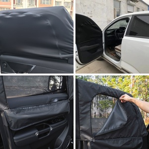 Parasol elástico transpirable para ventana de coche con cremallera, cortina lateral delantera y trasera para coche - Product Image 6