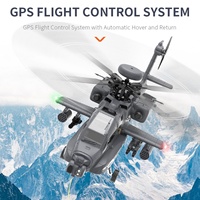Drone RC F11S 1:32 2.4G AH-64D Apache, modèle de simulation, moteur brushless GPS, 9 canaux, 6 gyroscopes, contrôle ELRS, portée 300m, batterie, plastique, métal