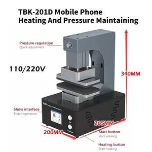 เครื่องซ่อมโทรศัพท์มือถือ TBK 201D แบบใช้ความร้อนและแรงดัน โครงสร้างโลหะ หมุนได้ 360 องศา สำหรับซ่อมหน้าจอและฝาหลัง - Product Image 4