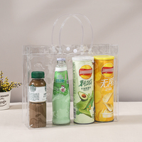 Sac fourre-tout transparent en PVC pour cadeaux promotionnels, sac de shopping en plastique transparent, offre spéciale